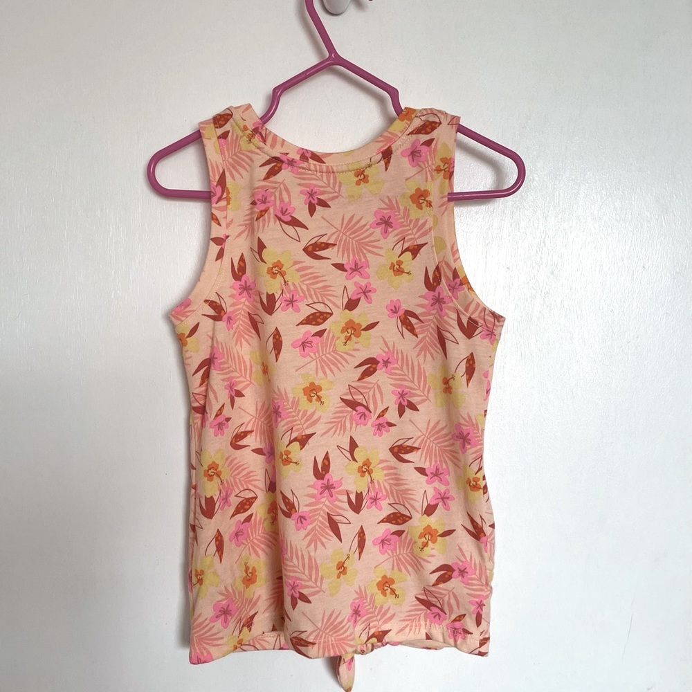 Cat & Jack Floral Front Tie Toddler Tank Top - Size 4T - Picture 5 of 10